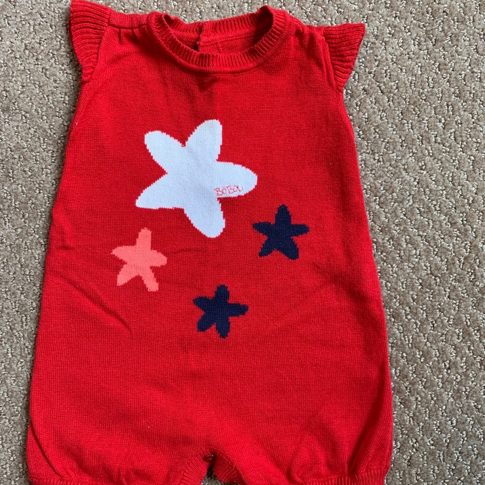 Boboli baby knit romper.
